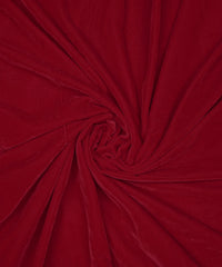 Maroon Plain Dyed Velvet Fabric