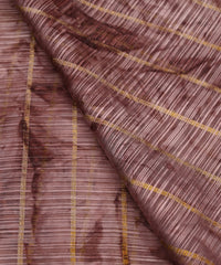 Wine Weightless Fabric with Shibori and Golden Stripes