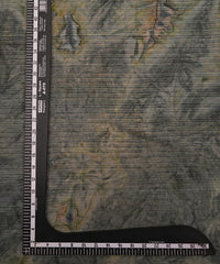 Olive Green Weightless Fabric with Shibori and Satin Border