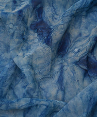 Navy Blue Weightless Fabric with Shibori and Thread Lines