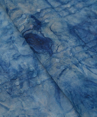 Navy Blue Weightless Fabric with Shibori and Thread Lines