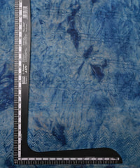 Navy Blue Weightless Fabric with Shibori and Thread Lines