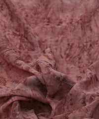 Onion Pink Weightless Fabric with Shibori and Thread Lines