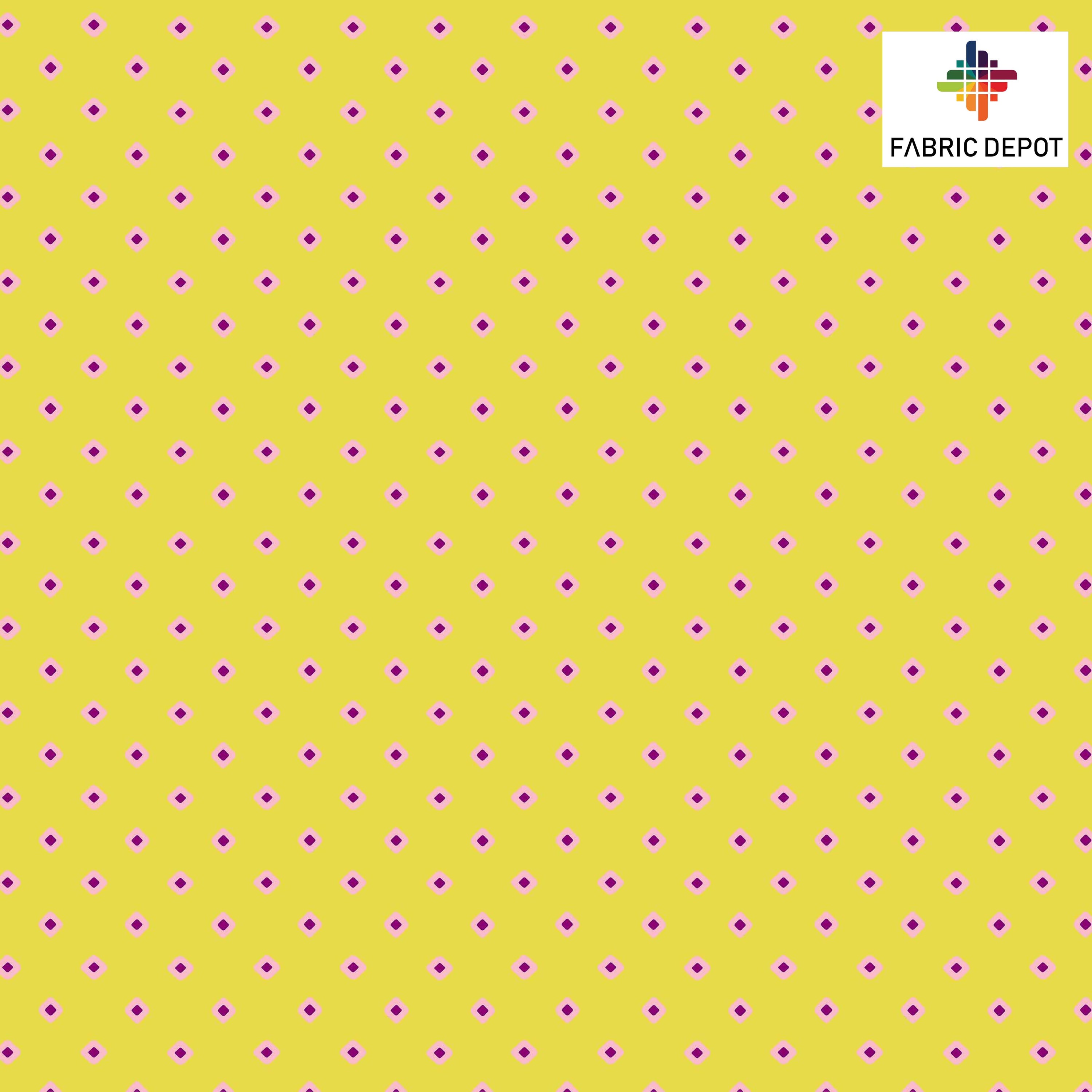 Yellow And Pink Bandhani Print