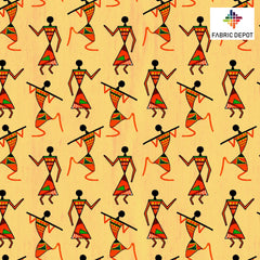 Yellow Tribal Dance Print