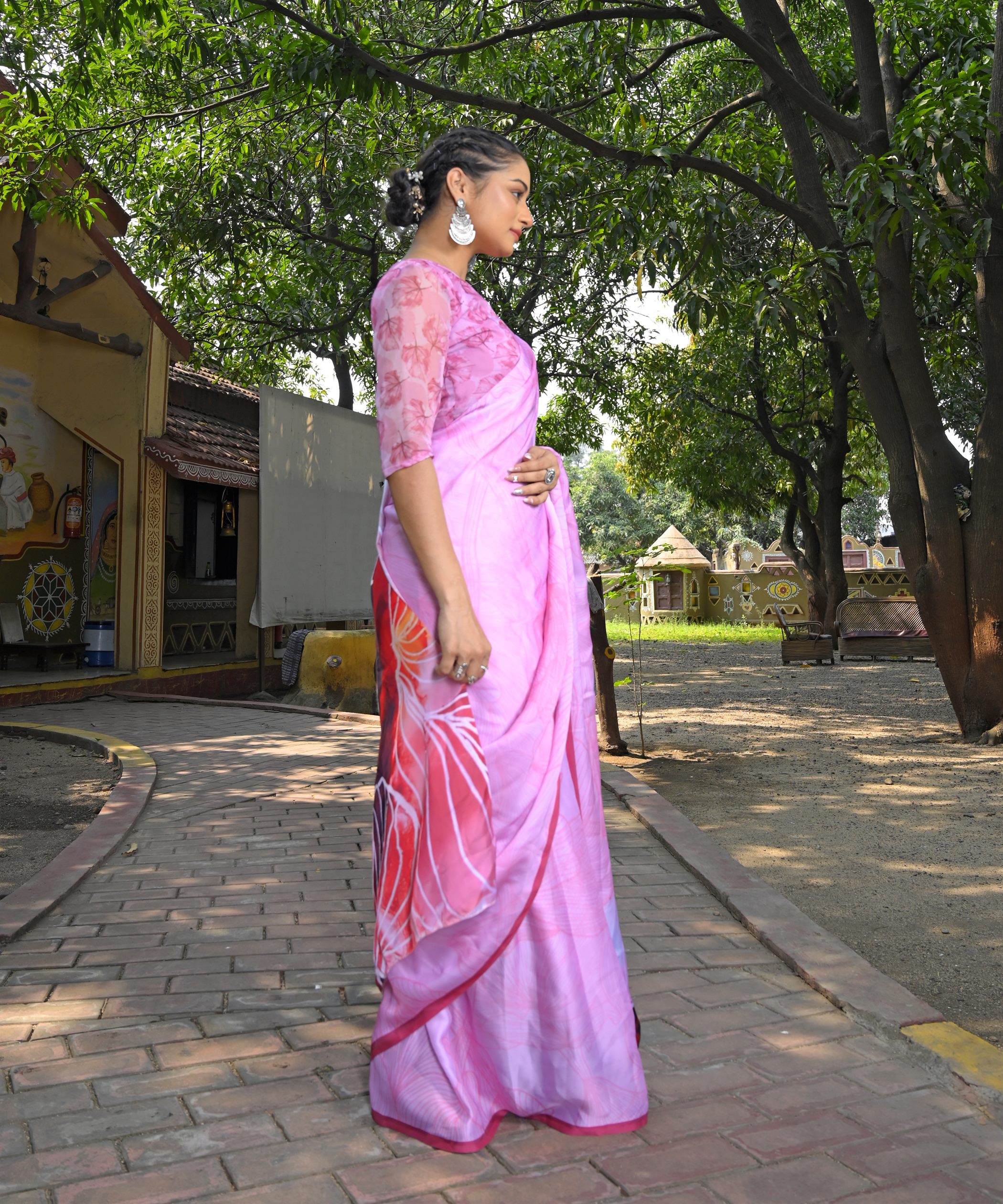 Pre-Draped Ready To Wear Designer Saree With Pocket
