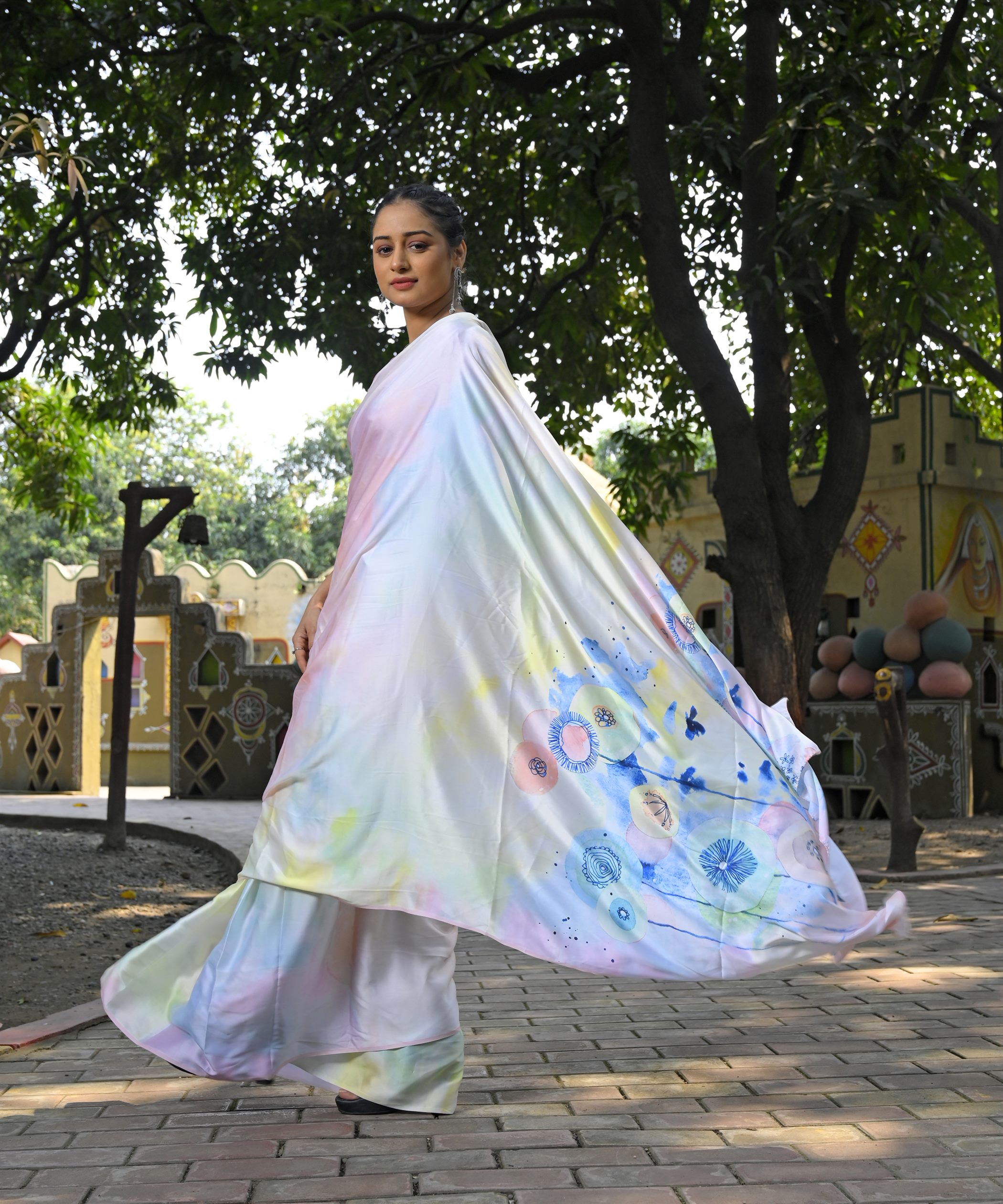 Pre-Draped Ready To Wear Designer Saree With Pocket