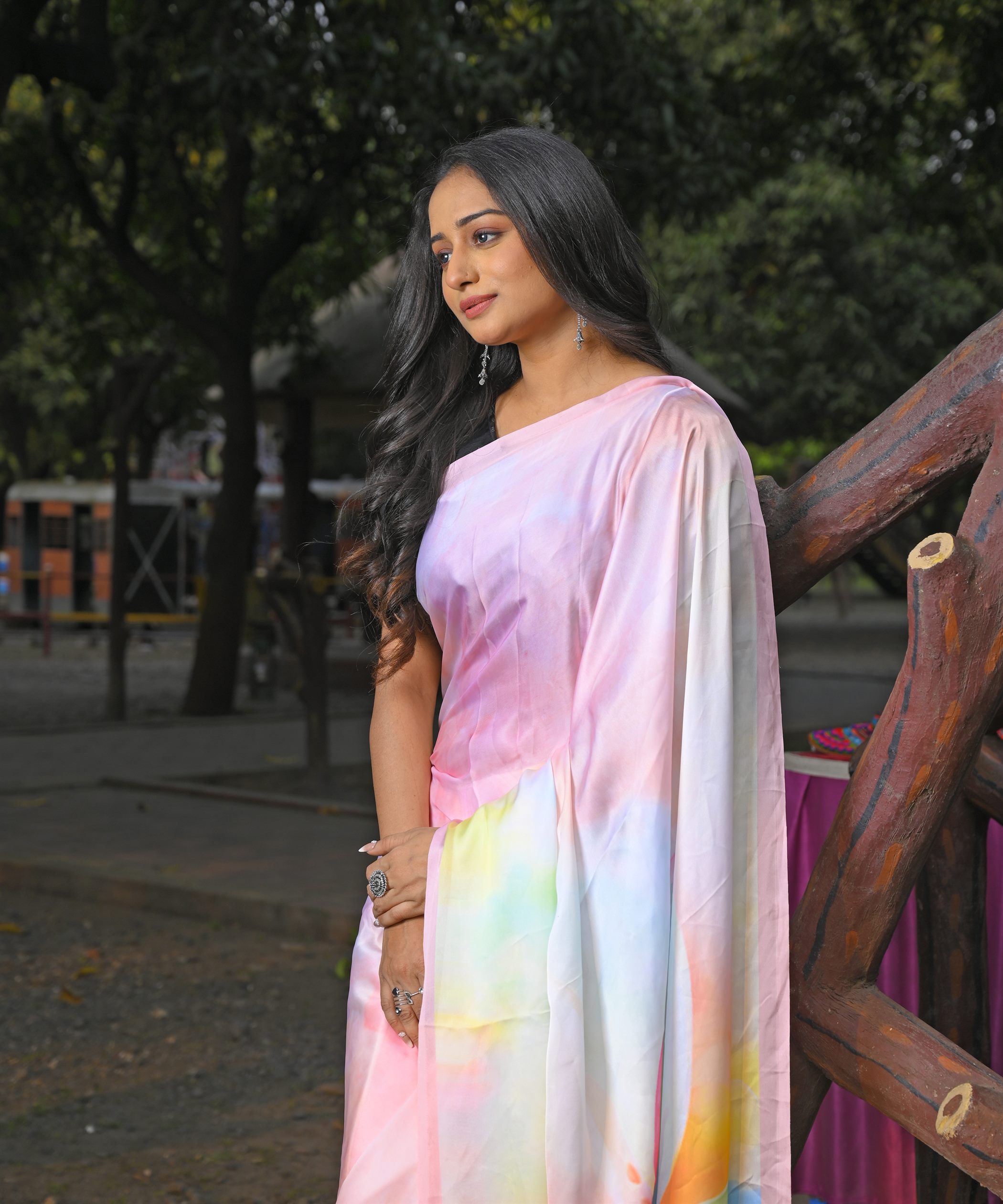 Pre-Draped Ready To Wear Designer Saree With Pocket