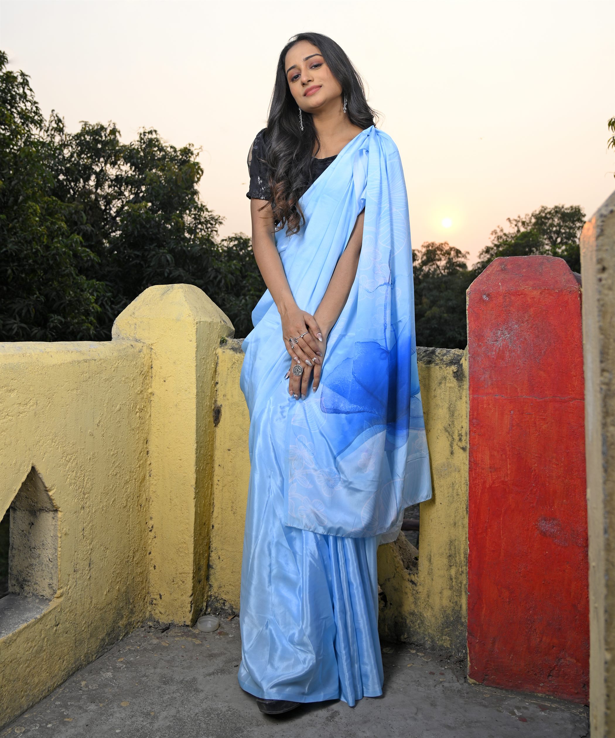 Pre-Draped Ready To Wear Designer Saree With Pocket