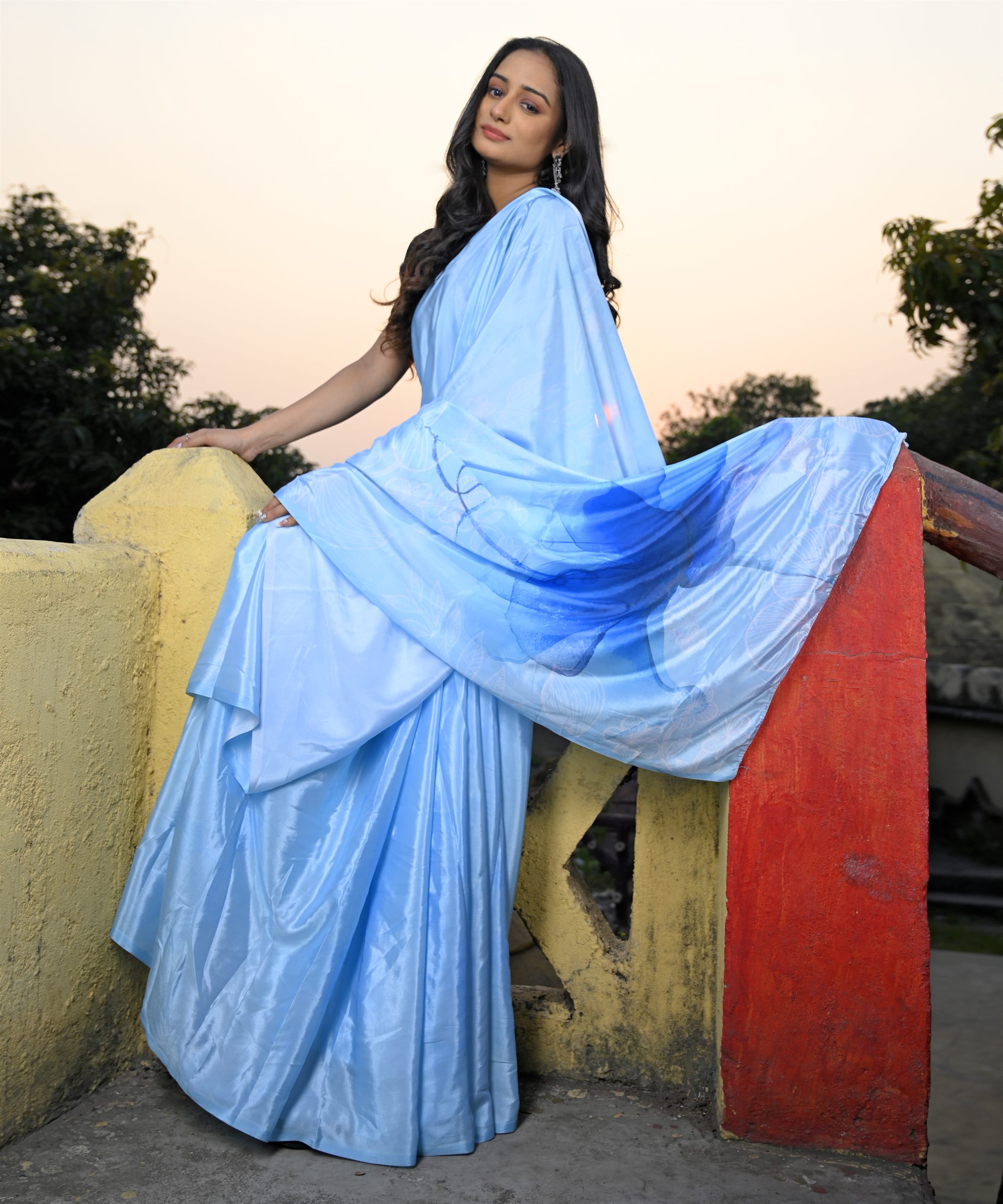 Pre-Draped Ready To Wear Designer Saree With Pocket