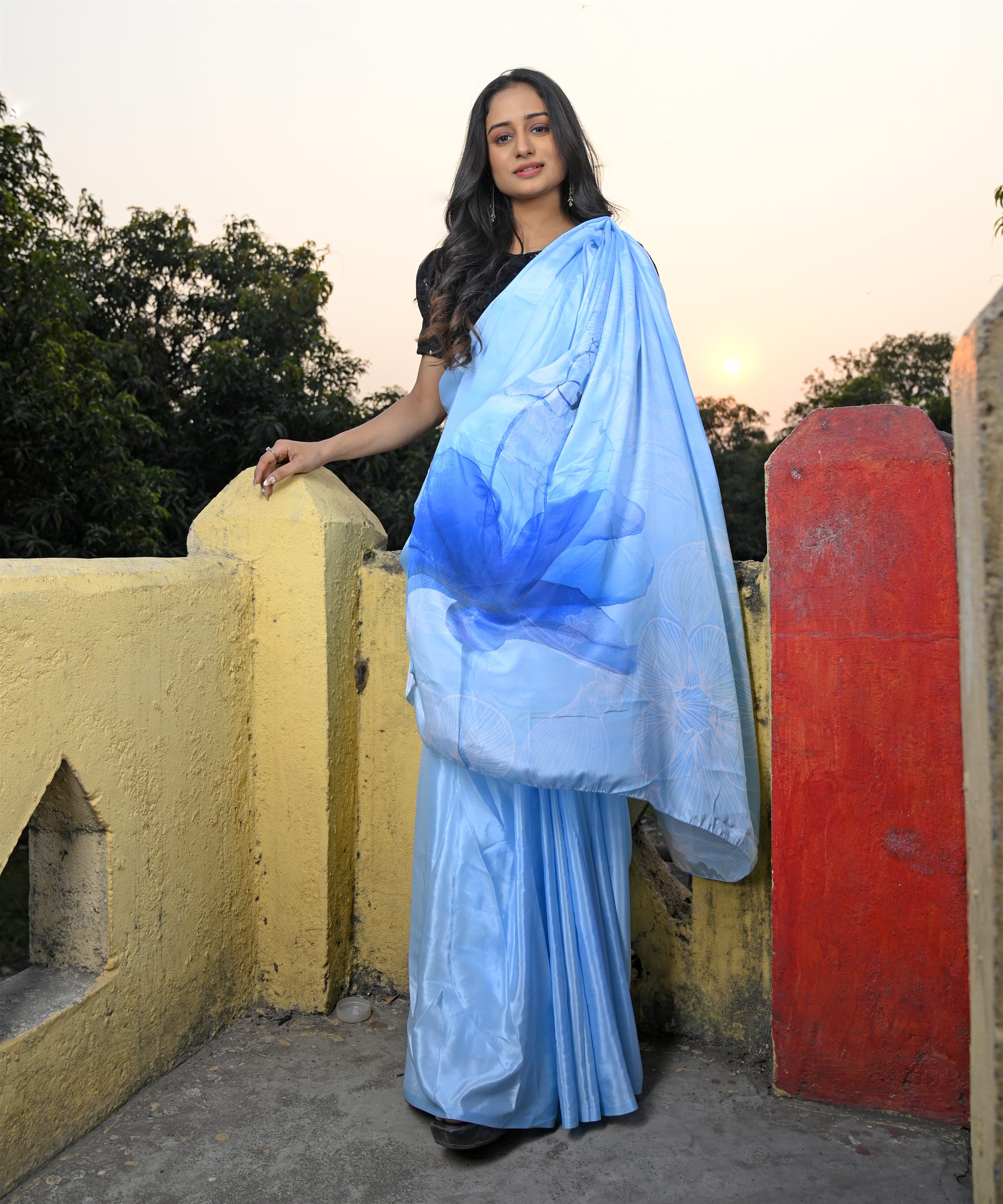 Pre-Draped Ready To Wear Designer Saree With Pocket