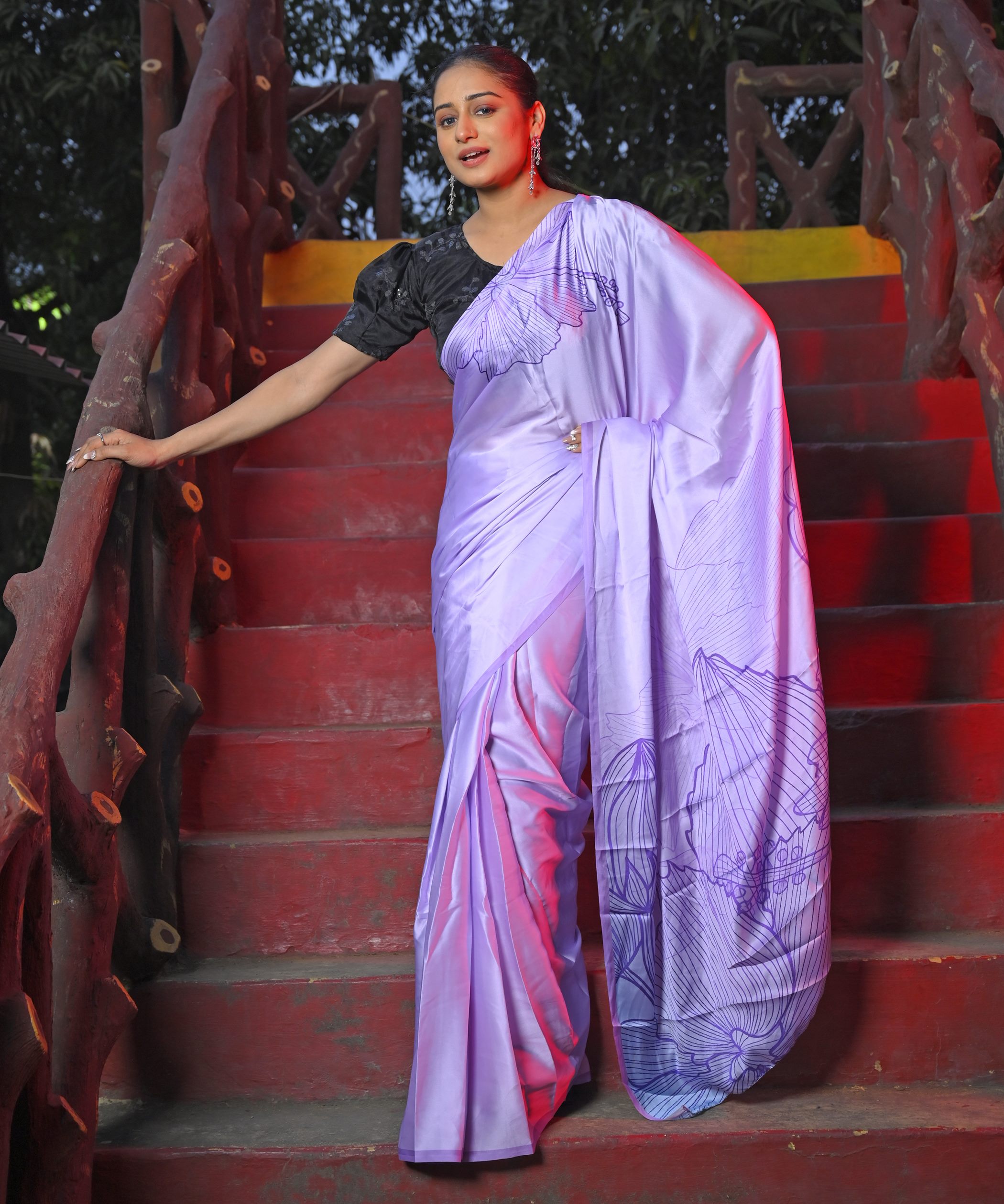 Pre-Draped Ready To Wear Designer Saree With Pocket