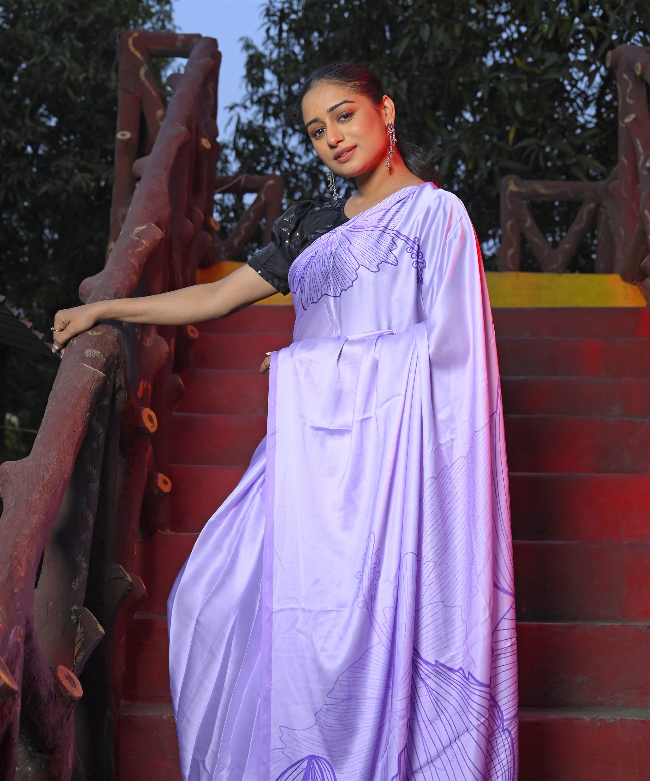 Pre-Draped Ready To Wear Designer Saree With Pocket