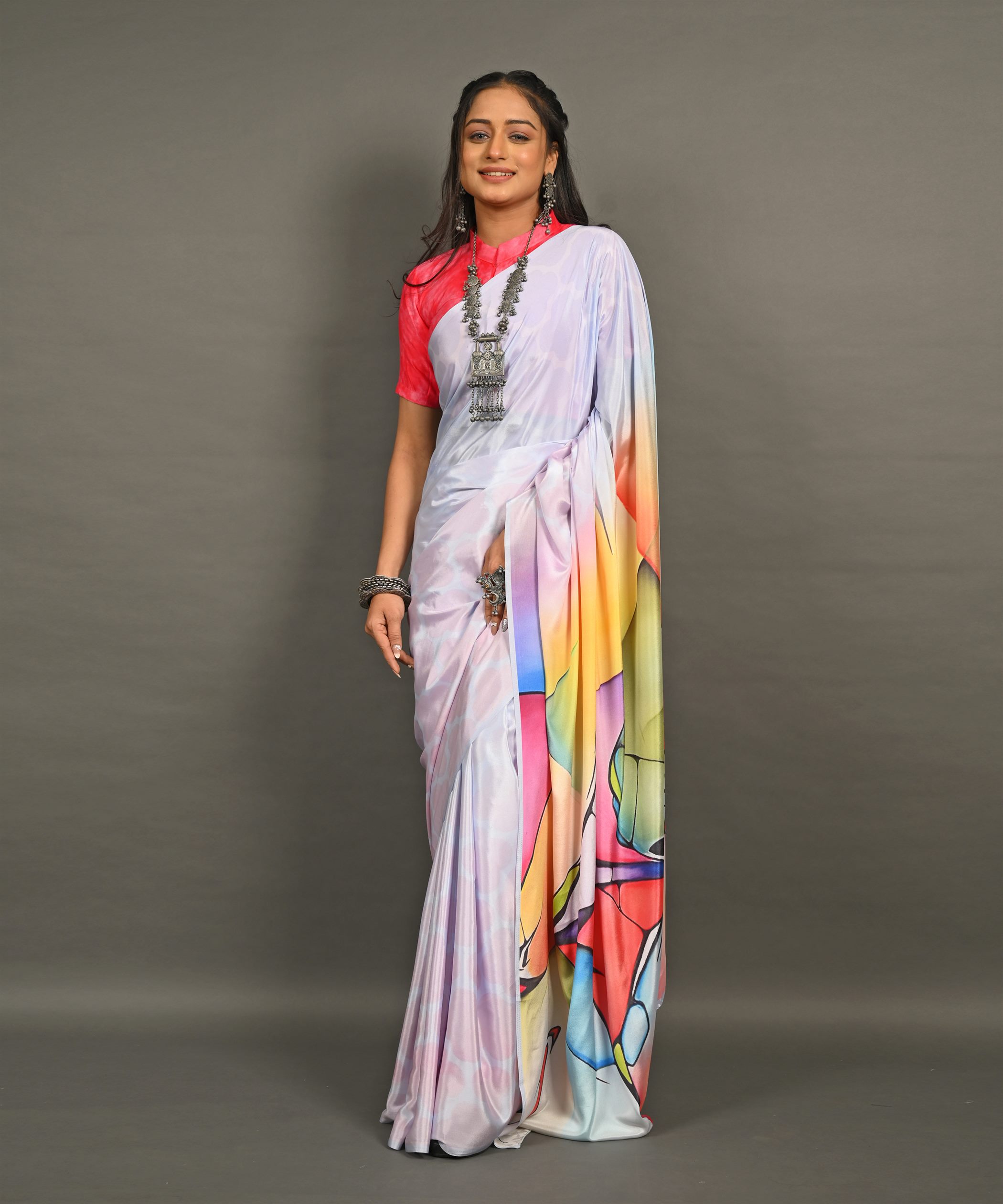 Pre-Draped Ready To Wear Designer Saree With Pocket