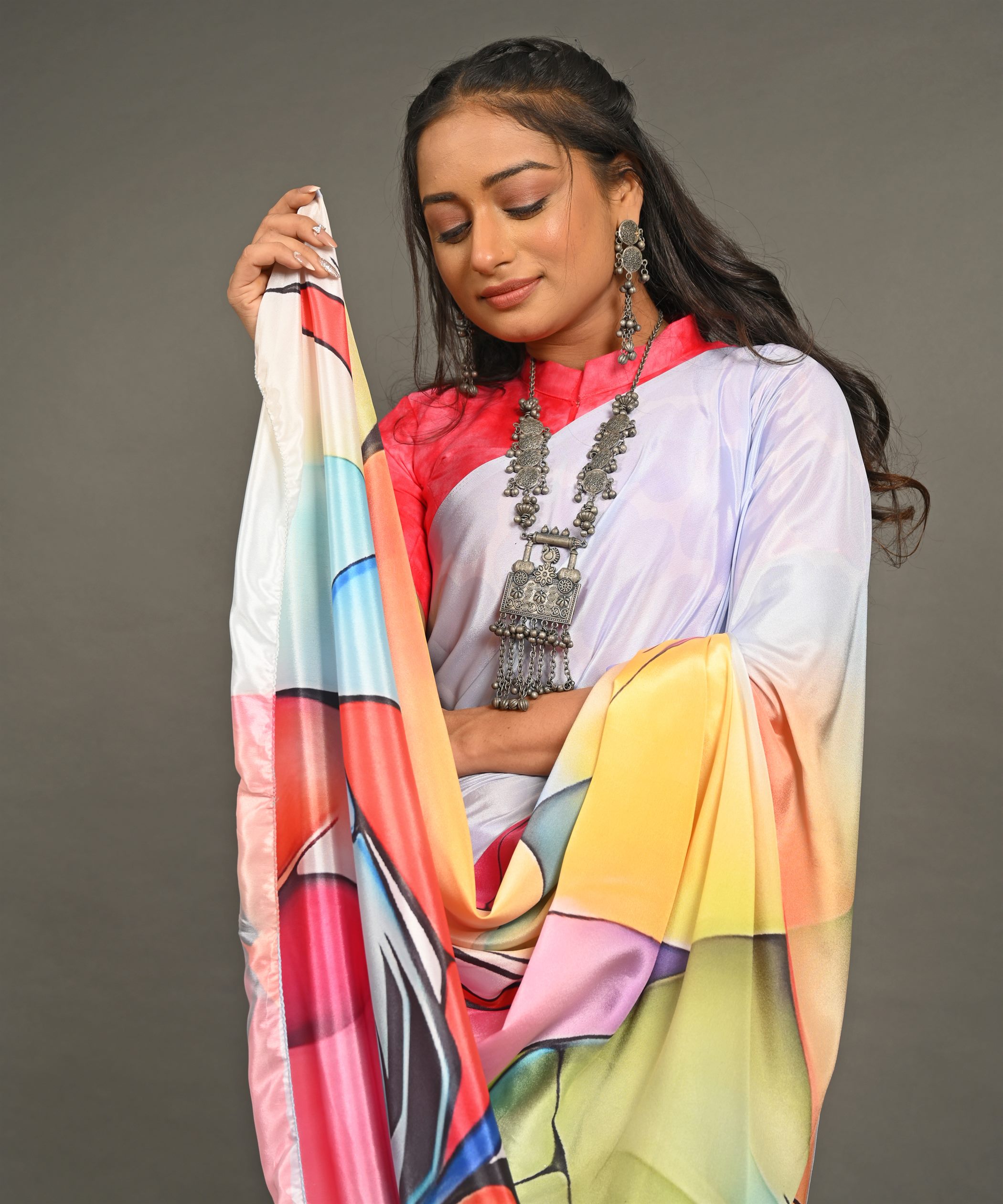 Pre-Draped Ready To Wear Designer Saree With Pocket