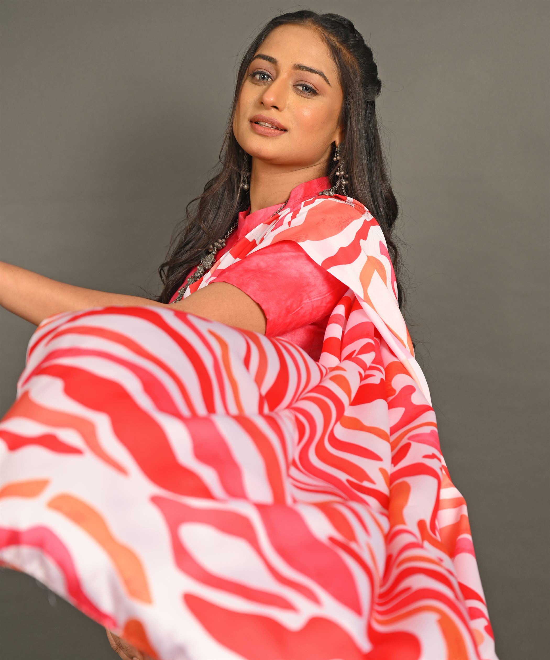 Pre-Draped Ready To Wear Designer Saree With Pocket