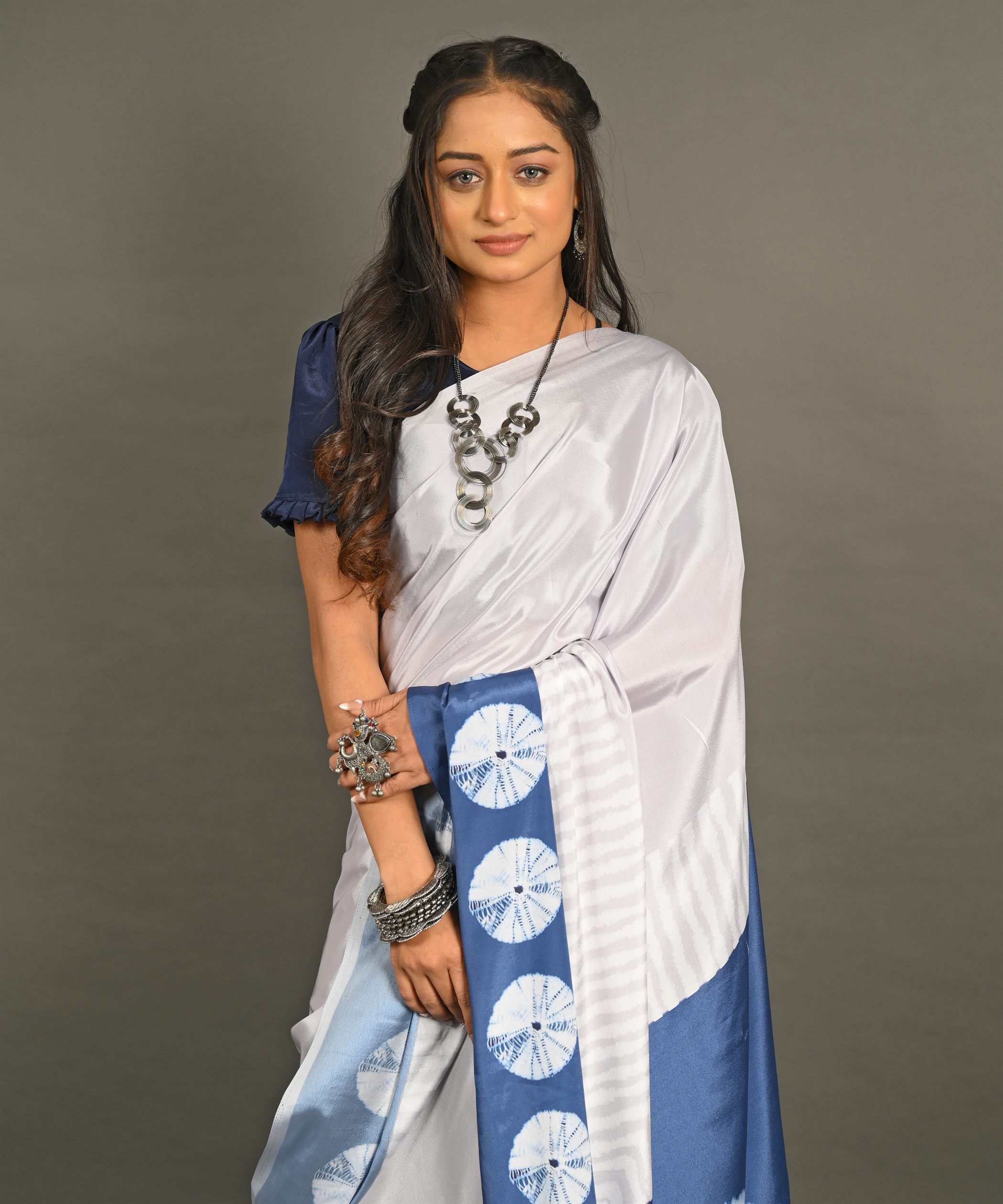 Pre-Draped Ready To Wear Designer Saree With Pocket